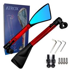 RETROVISOR ESPORTIVO MOD. RIZOMA VERMELHO L.AZUL
