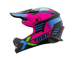 CAPACETE CROSS KIDS NEXT TAM. 54 BRILHANTE ROSA