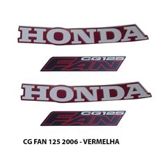 ADESIVO FAN 125 2006 VERMELHO