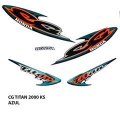ADESIVO TITAN 125 KS 2000 AZUL MARINHO