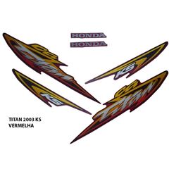 ADESIVO TITAN 125 KS 203 VERMELHO