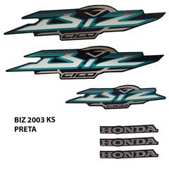 ADESIVO BIZ 100 KS 2003 PRETO
