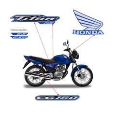 ADESIVO TITAN 150 KS 2004 AZUL