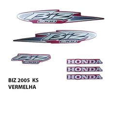 ADESIVO BIZ 100 KS 2005 VERMELHO