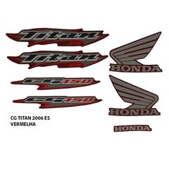 ADESIVO TITAN 150 ES 2006 VERMELHO