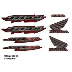 ADESIVO TITAN 150 KS 2006 VERMELHO