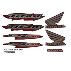 ADESIVO TITAN 150 ESD 2006 VERMELHO