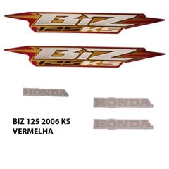 ADESIVO BIZ 125 KS 2006 VERMELHO