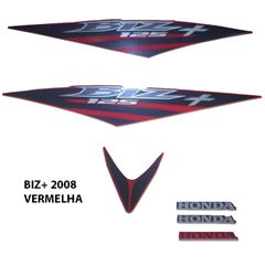 ADESIVO BIZ 125 + 2008 VERMELHO
