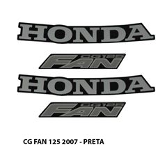 ADESIVO FAN 125 2007 PRETO