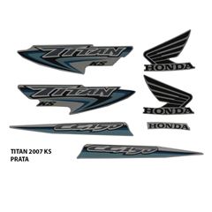 ADESIVO TITAN 150 KS 2007 PRATA