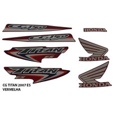 ADESIVO TITAN 150 ES 2007 VERMELHO