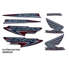 ADESIVO TITAN 150 ESD 2007 VERMELHO