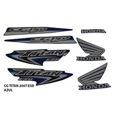 ADESIVO TITAN 150 ESD 2007 AZUL