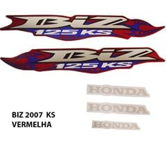 ADESIVO BIZ 125 KS 2007 VERMELHO