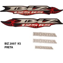 ADESIVO BIZ 125 KS 2007 PRETO
