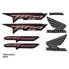 ADESIVO TITAN 150 KS 2008 PRETO