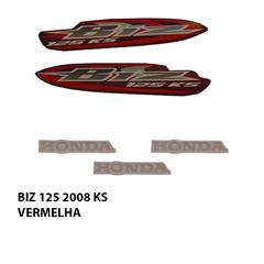 ADESIVO BIZ 125 KS 2008 VERMELHO