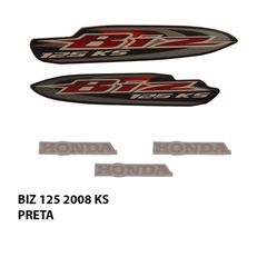 ADESIVO BIZ 125 KS 2008 PRETO