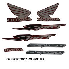 ADESIVO TITAN 150 SPORT 2007 VERMELHO