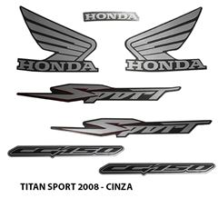 ADESIVO TITAN 150 SPORT 2008 CINZA