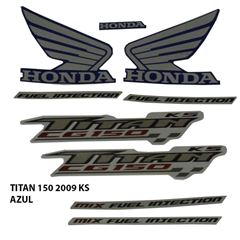 ADESIVO TITAN 150 KS 2009 AZUL