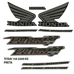 ADESIVO TITAN 150 KS 2009 PRETO
