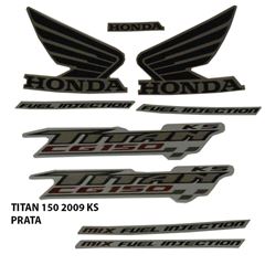 ADESIVO TITAN 150 KS 2009 PRATA