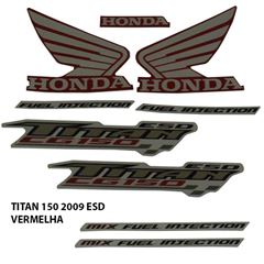 ADESIVO TITAN 150 ESD 2009 VERMELHO
