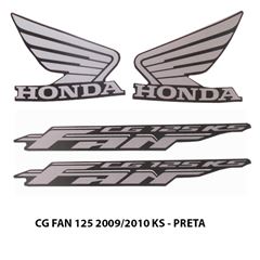 ADESIVO FAN 125 KS 2009 2010 PRETO