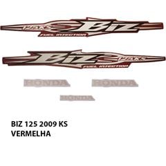 ADESIVO BIZ 125 KS 2009 VERMELHO
