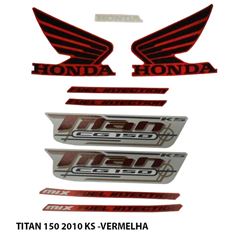 ADESIVO TITAN 150 KS 2010 VERMELHO