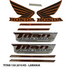 ADESIVO TITAN 150 KS 2010 LARANJA