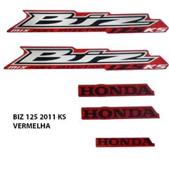 ADESIVO BIZ 125 KS 2011 VERMELHO