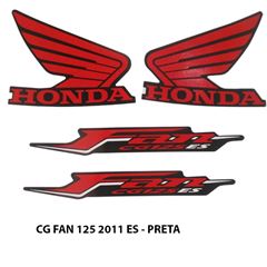 ADESIVO FAN 125 ES 2011 PRETO