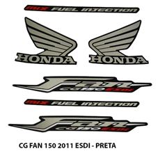 ADESIVO FAN 150 ESDI 2011 PRETO