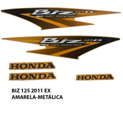 ADESIVO BIZ 125 EX MIX 2011 AMARELO DOURADO