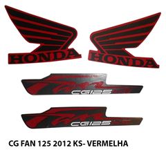 ADESIVO FAN 125 KS 2012 VERMELHO