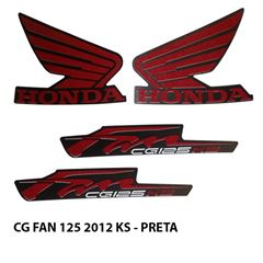 ADESIVO FAN 125 KS 2012 PRETO