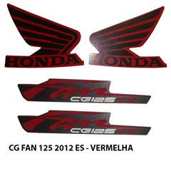 ADESIVO FAN 125 ES 2012 VERMELHO