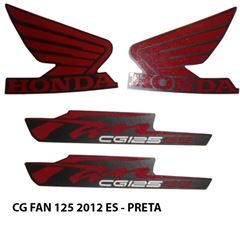 ADESIVO FAN 125 ES 2012 PRETO