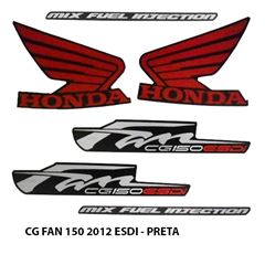ADESIVO FAN 150 ESDI 2012 PRETO