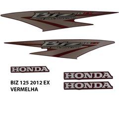 ADESIVO BIZ 125 EX MIX 2012 VERMELHO