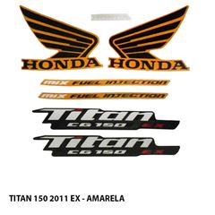 ADESIVO TITAN 150 EX 2011 AMARELO