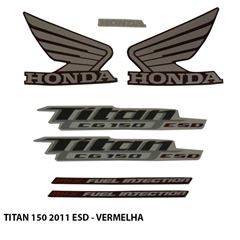ADESIVO TITAN 150 ESD 2011 VERMELHO