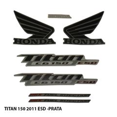 ADESIVO TITAN 150 ESD 2011 PRATA