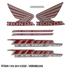 ADESIVO TITAN 150 ESD 2013 VERMELHO