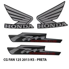 ADESIVO FAN 125 KS 2013 PRETO