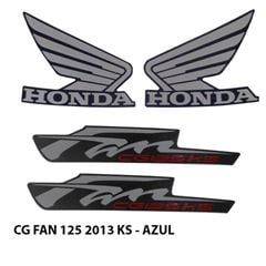 ADESIVO FAN 125 KS 2013 AZUL