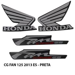 ADESIVO FAN 125 ES 2013 PRETO